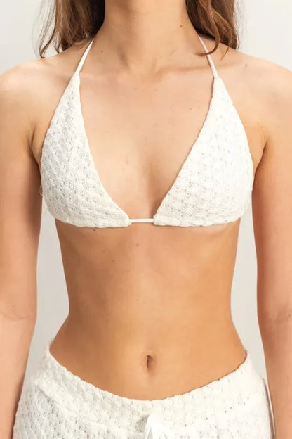 Crochet Bra and Drawstring Pants Set - Eva's Edition