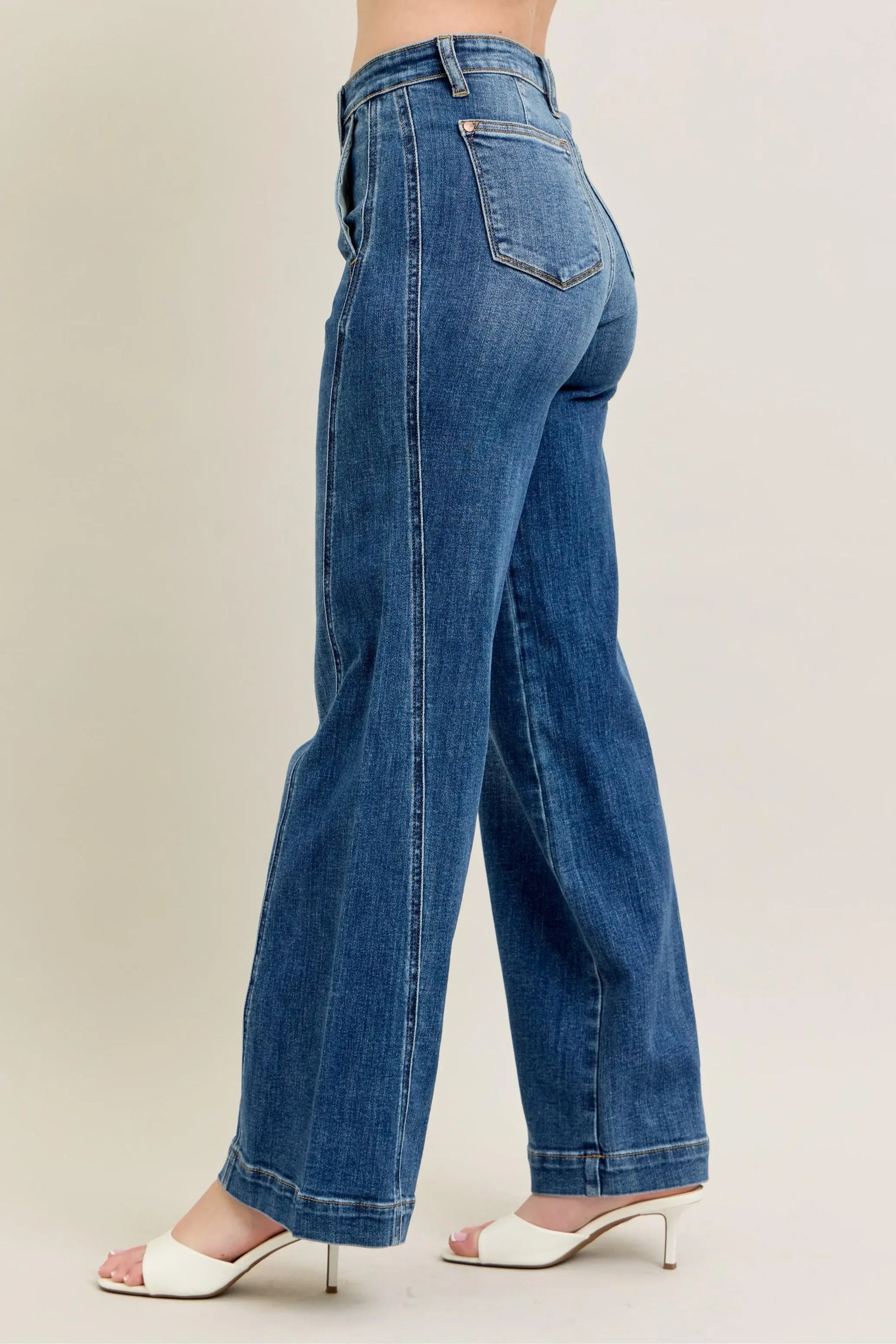 High Waist Wide Leg Jeans Plus Size - Eva's Edition