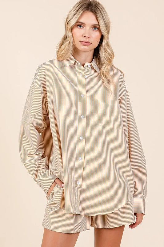 Striped Shirt and Shorts Set - Eva's Edition