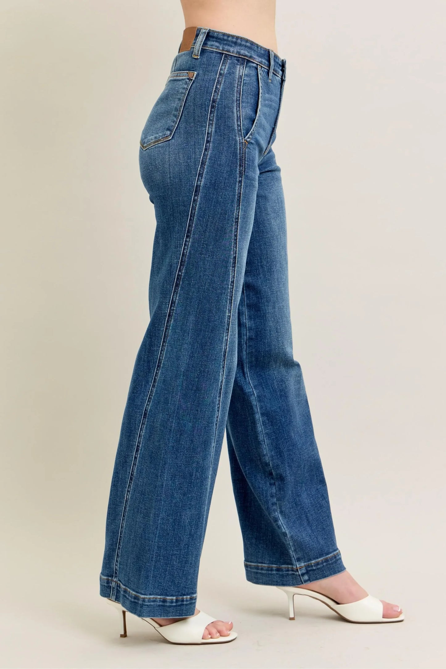 High Waist Wide Leg Jeans Plus Size - Eva's Edition