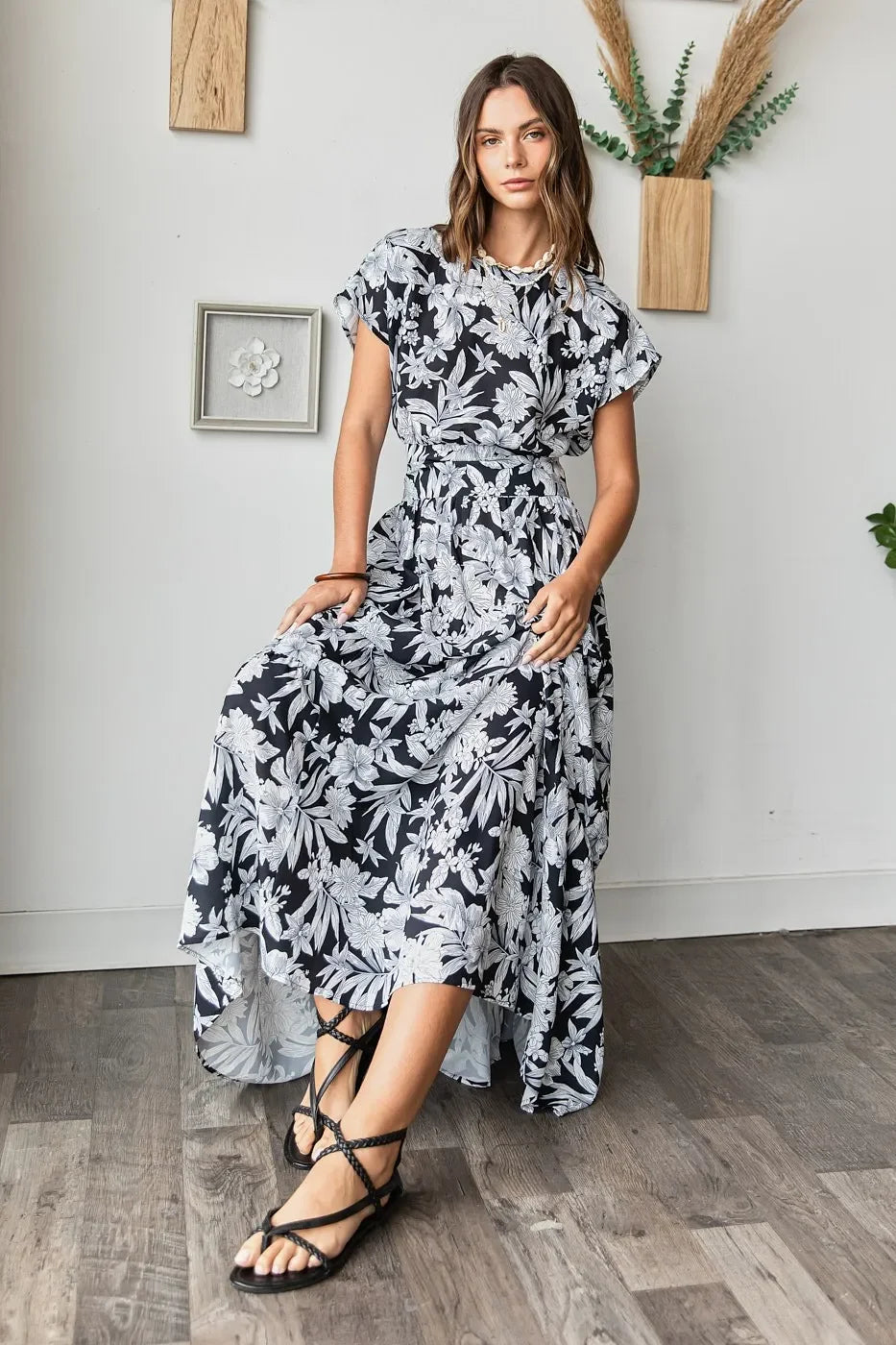 Tropical Print Top and Skirt Set - Eva's Edition