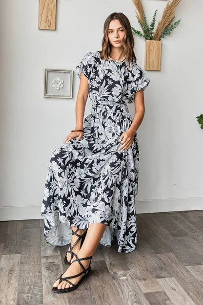 Tropical Print Top and Skirt Set - Eva's Edition