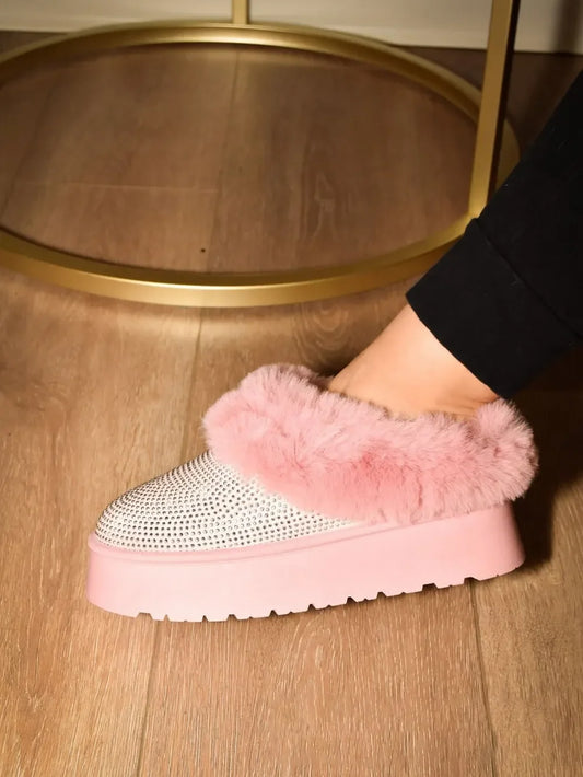 Faux Fur Platform Booties - Eva's Edition