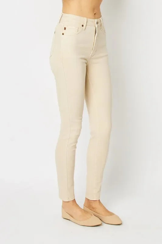 Garment Dyed Tummy Control Skinny Jeans - Eva's Edition