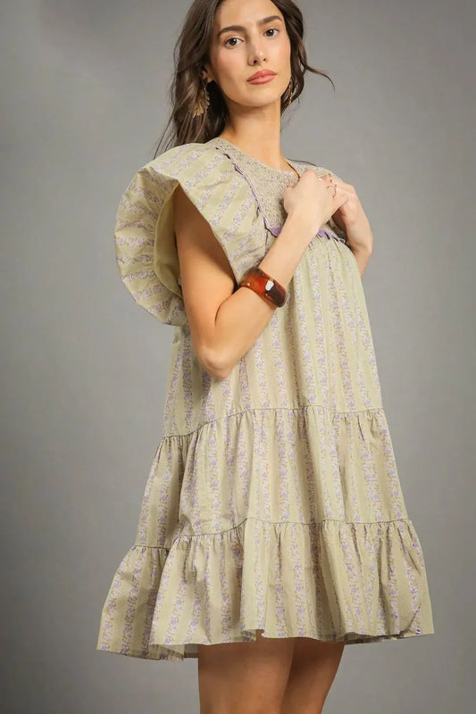 Cap Sleeve Tiered Mini Dress - Eva's Edition