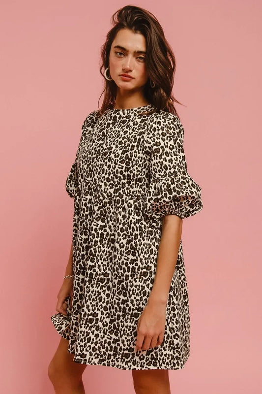 Leopard Denim Dress - Eva's Edition