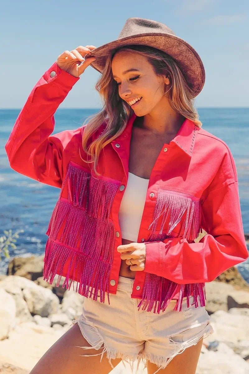 Studded Collar Jacket - Eva's Edition