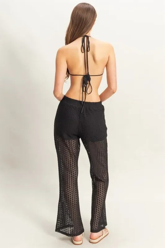 Crochet Bra and Drawstring Pants Set - Eva's Edition