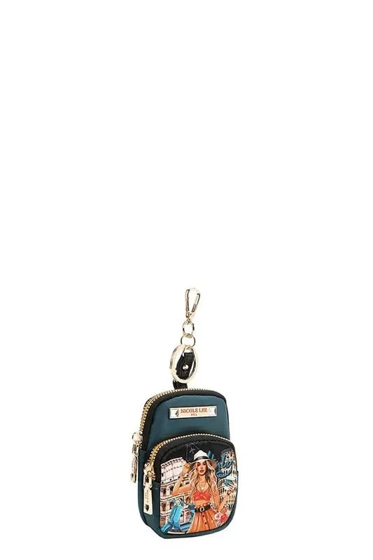 Nicole Lee USA Mini Coin Purse Keychain - Eva's Edition