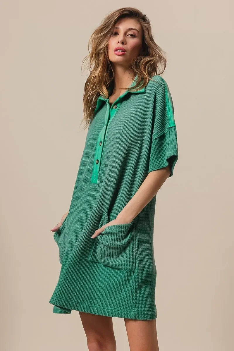 Dip Dye Mineral Washed Knit Dress - Eva's Edition