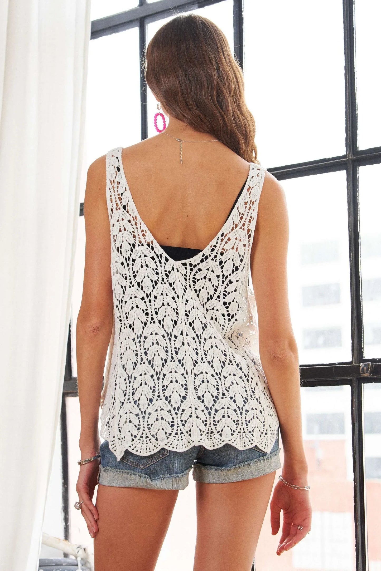 Leaf Crochet Tank Top - Eva's Edition