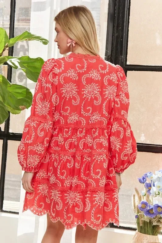 Puff Sleeved Floral Dress - Eva's Edition