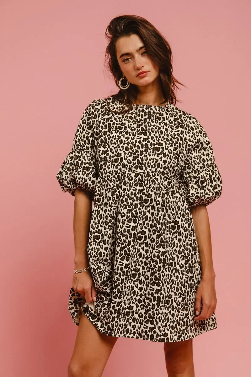 Leopard Denim Dress - Eva's Edition