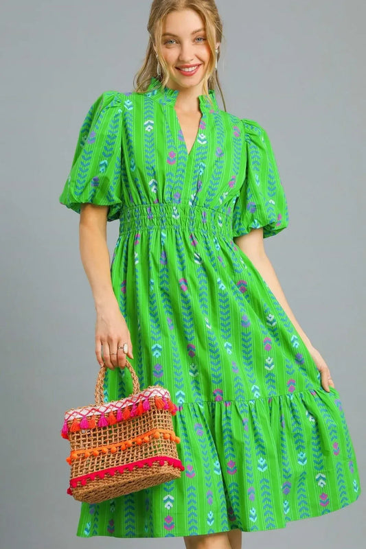 Midi Dress with Ruffled Hem - Eva's Edition