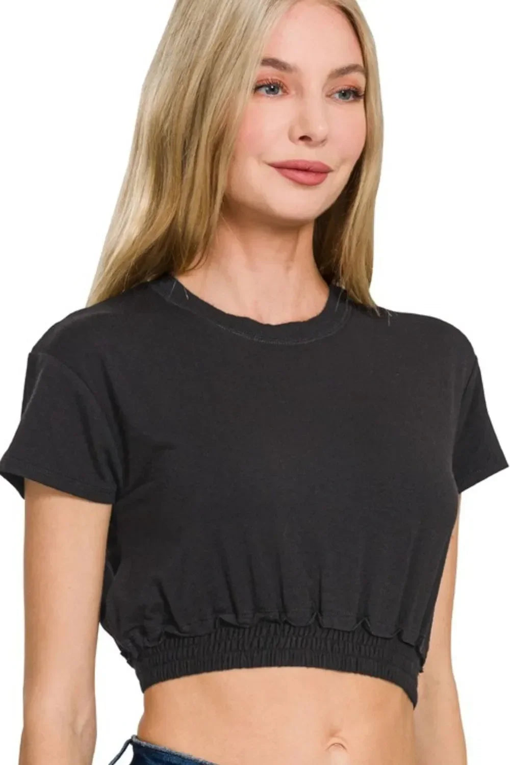 Elastic Hem Crop Top - Eva's Edition