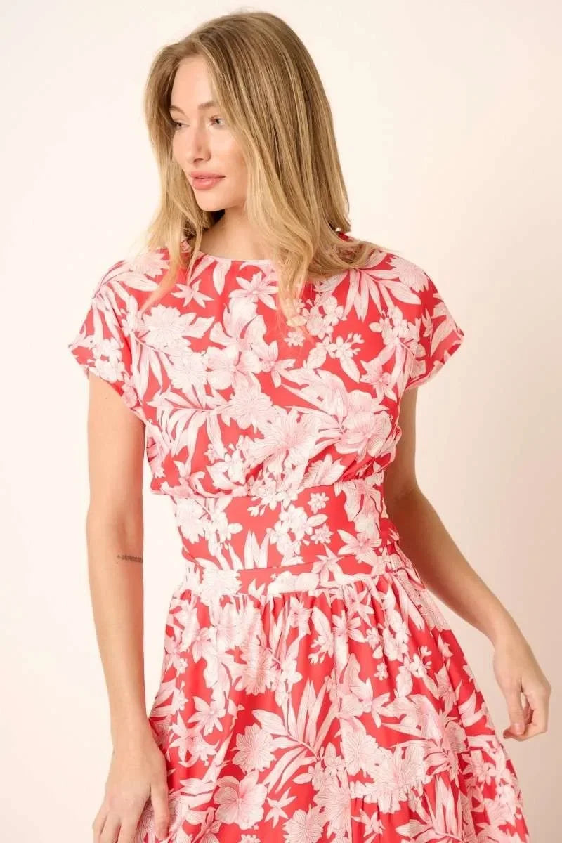 Tropical Print Top and Skirt Set - Eva's Edition