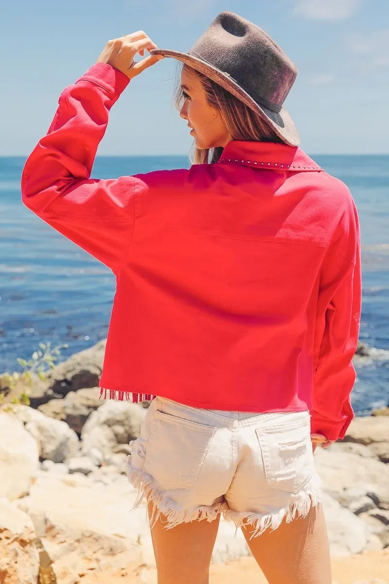 Studded Collar Jacket - Eva's Edition