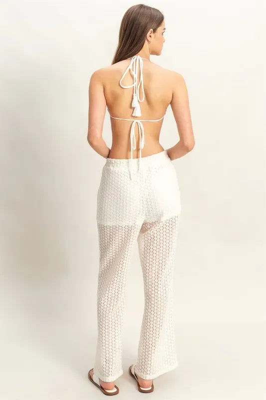 Crochet Bra and Drawstring Pants Set - Eva's Edition