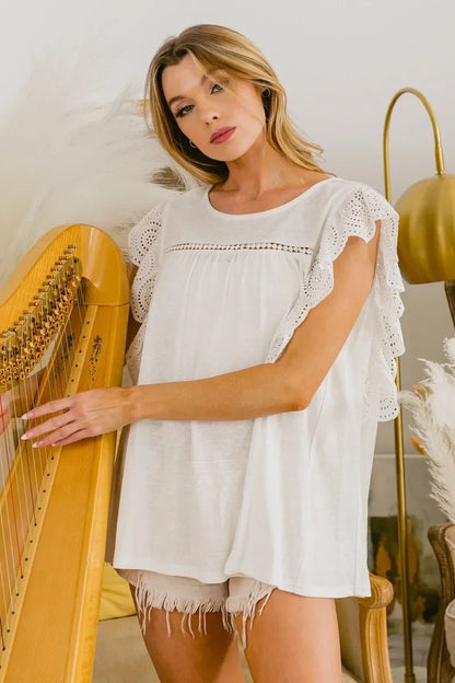 Ruffled Woven Top - Eva's Edition