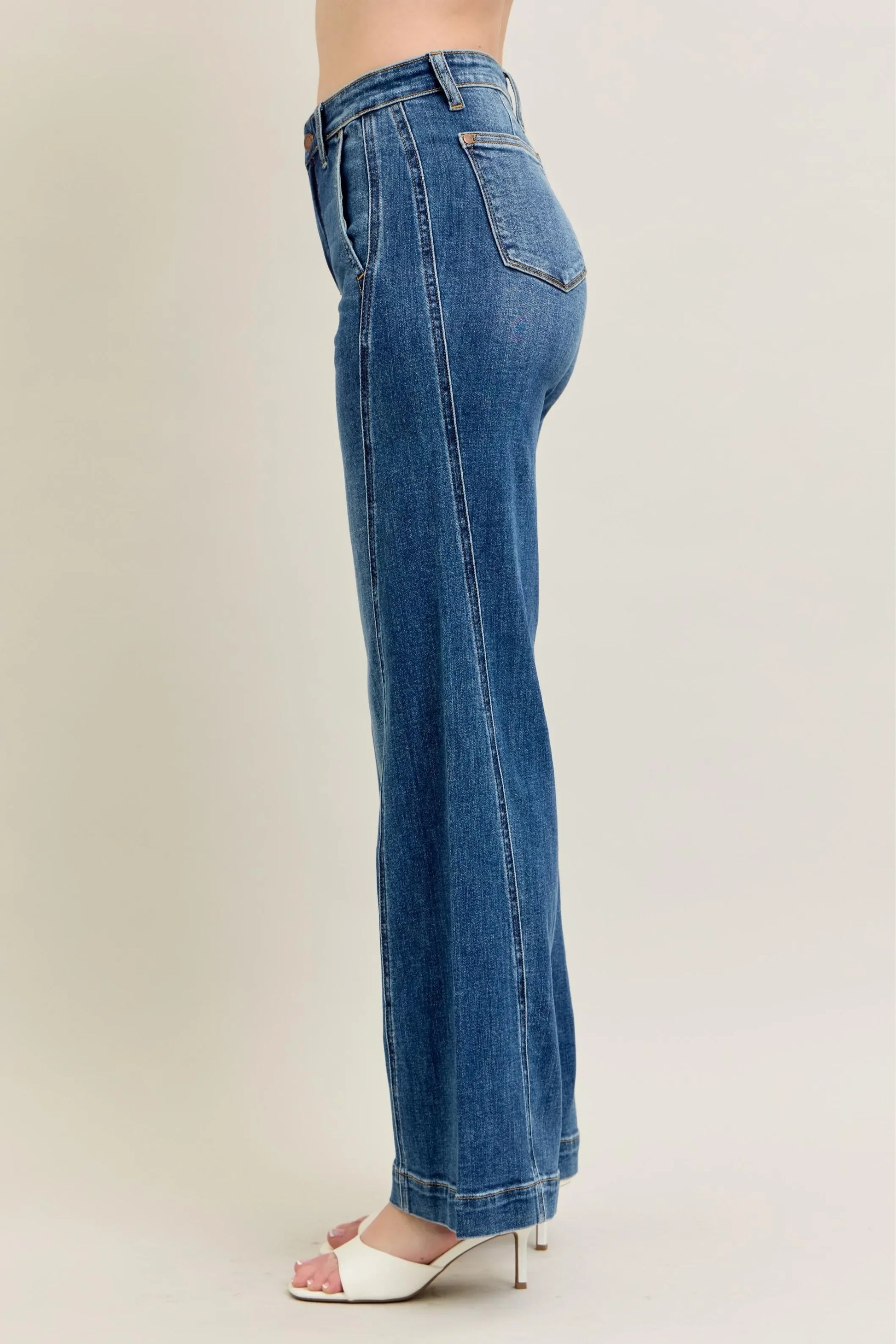 High Waist Wide Leg Jeans Plus Size - Eva's Edition