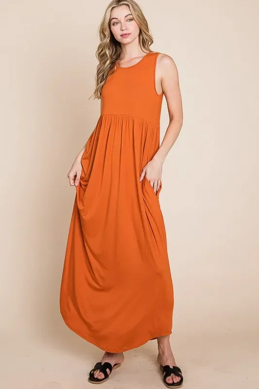 Sleeveless Maxi Dress with Pockets - Eva's Edition