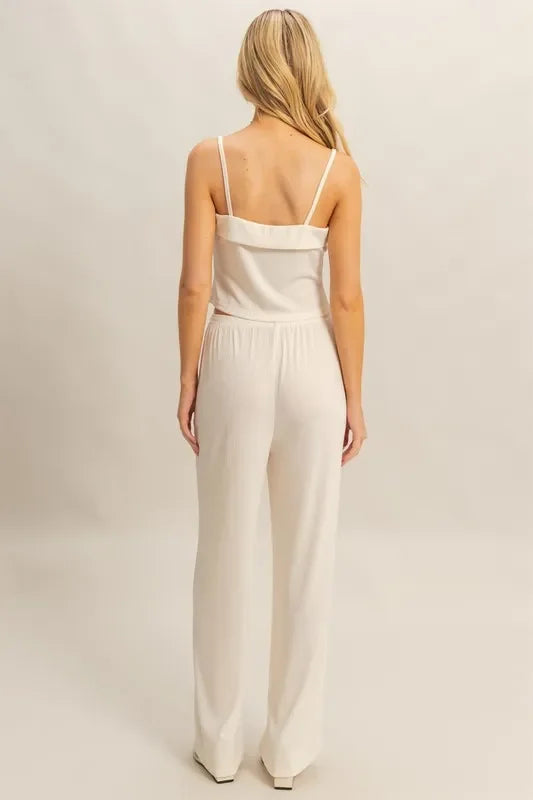 Rib Knit Cami Top and Pants Set - Eva's Edition