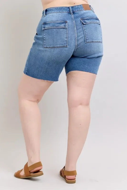 Mid Rise Bermudas Denim Shorts - Eva's Edition