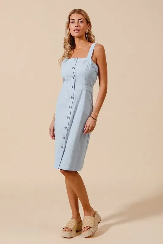 Front Pocket Pinafore Dress - Eva's Edition