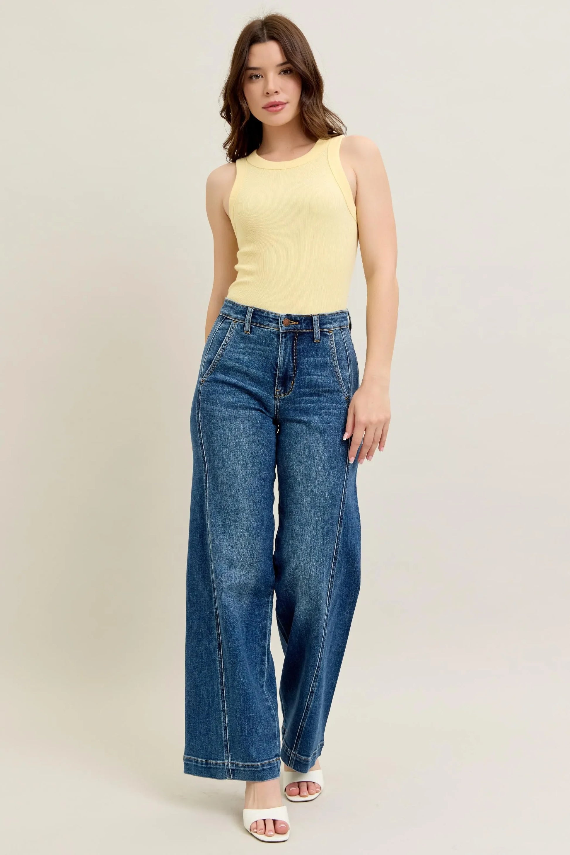 High Waist Wide Leg Jeans Plus Size - Eva's Edition