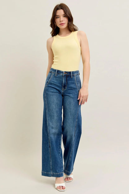 High Waist Wide Leg Jeans Plus Size - Eva's Edition