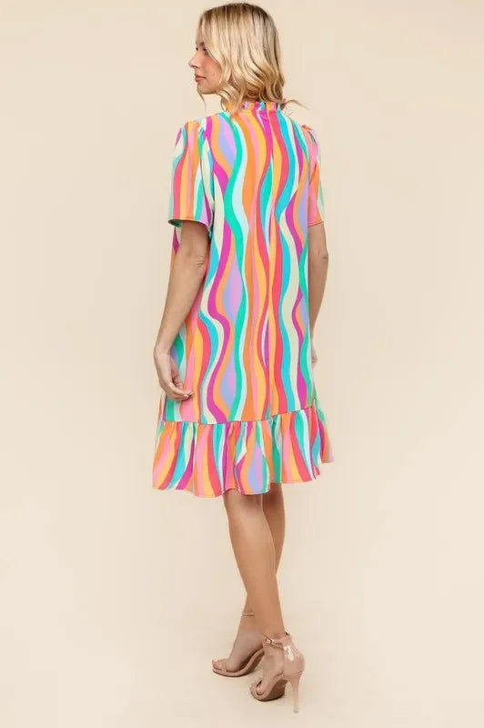 Haptics Tiered Woven Ruffle Hem Dress - Eva's Edition