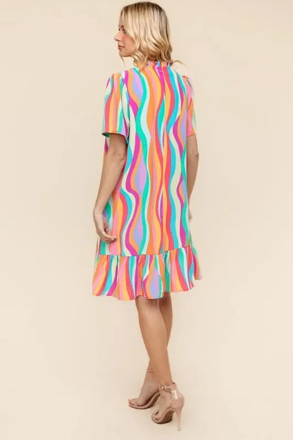 Haptics Tiered Woven Ruffle Hem Dress - Eva's Edition