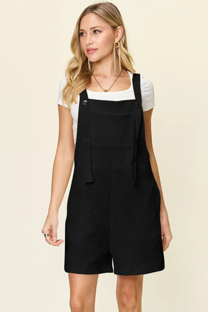 Double Take Full Size Texture Sleeveless Romper - Eva's Edition