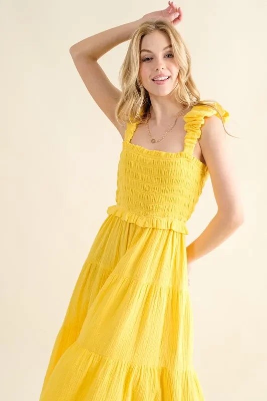Shoulder Straped Detail Midi Dress - Eva's Edition