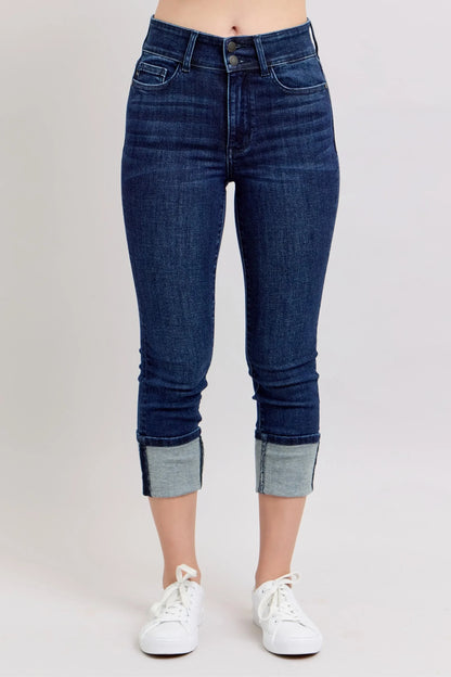 High-Waist Double Waist Band Skinny Jeans - Eva's Edition