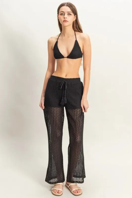 Crochet Bra and Drawstring Pants Set - Eva's Edition