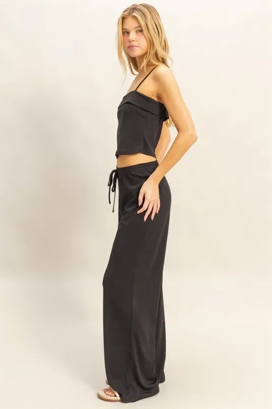 Rib Knit Cami Top and Pants Set - Eva's Edition