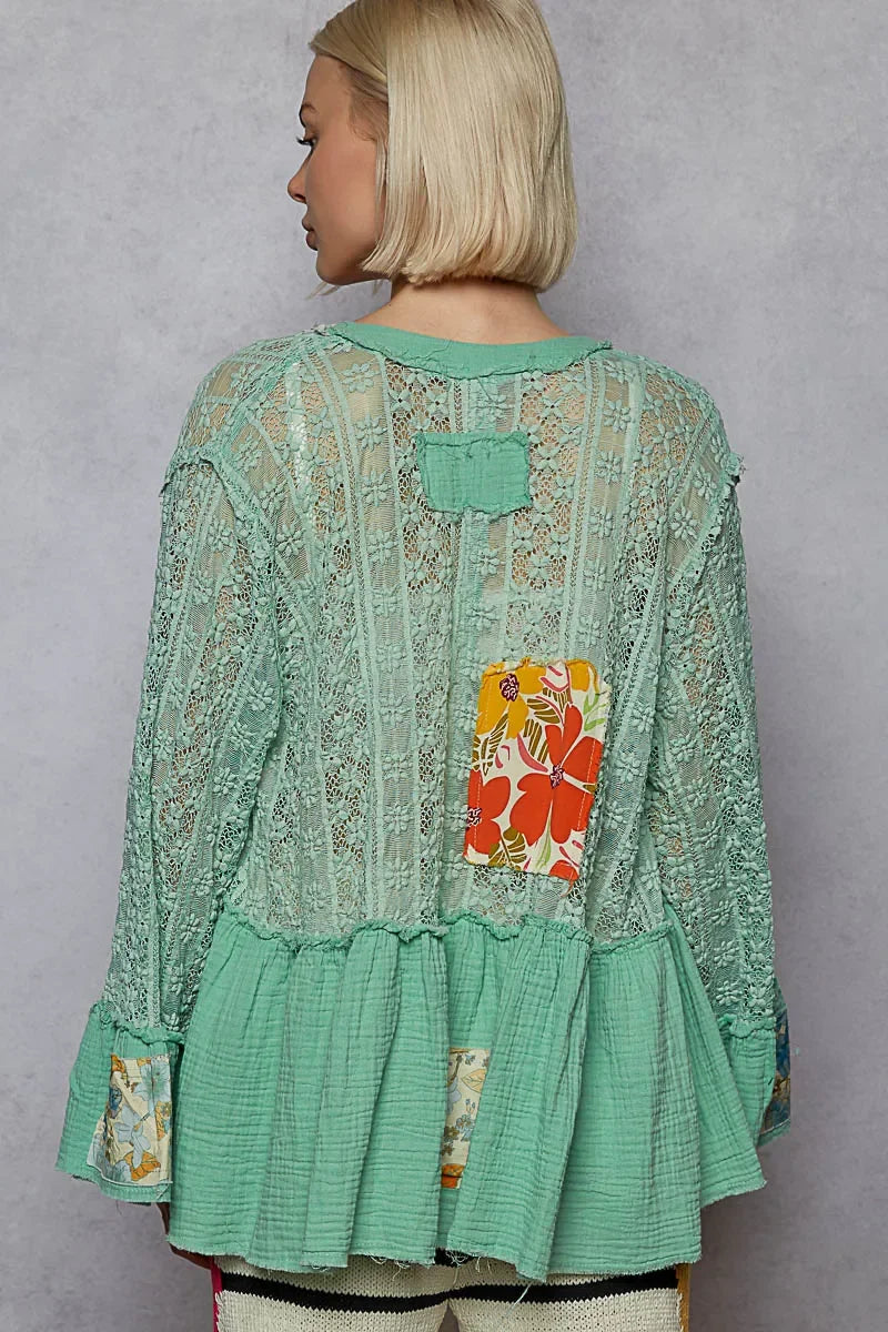 Ruffled Hem Open Front Cardigan - Eva's Edition
