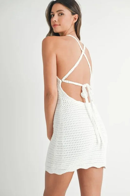 Crisscross Spaghetti Strap Mini Dress - Eva's Edition