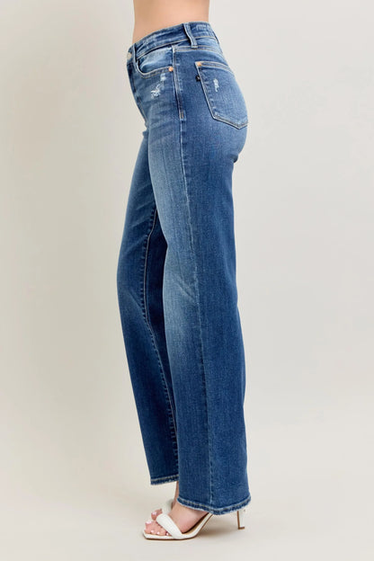 High Waist 90's Straight Leg Jeans Plus Size - Eva's Edition