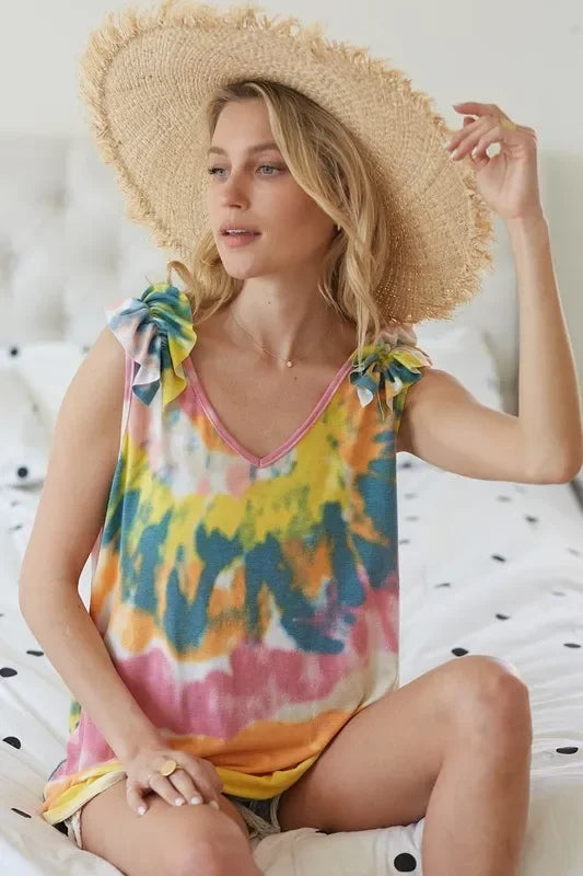 Knitted V Neck Top With Ruffle - Eva's Edition