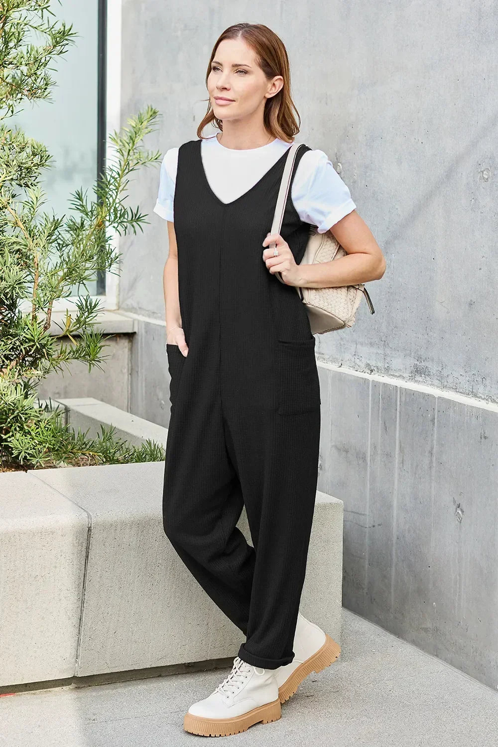 Double Take Full Size Sleeveless Straight Jumpsuit - Eva's Edition