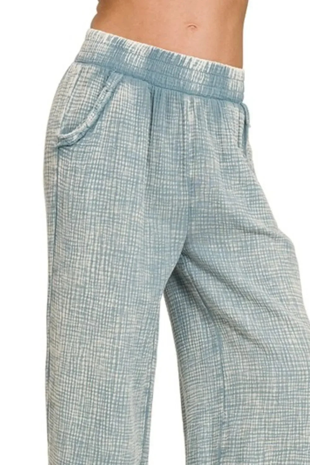 Double Gauze Elastic Band Waist Pants - Eva's Edition