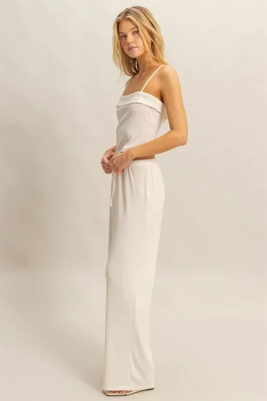 Rib Knit Cami Top and Pants Set - Eva's Edition