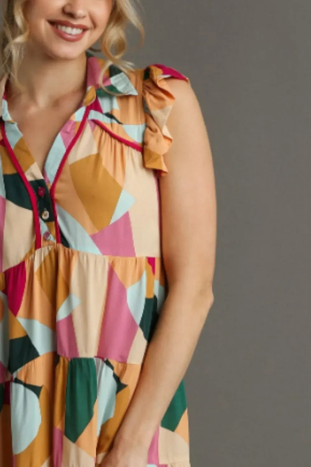 Ruffle Sleeve Mini Dress Plus Size - Eva's Edition