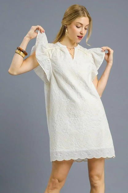 Embroidered Mini Dress - Eva's Edition