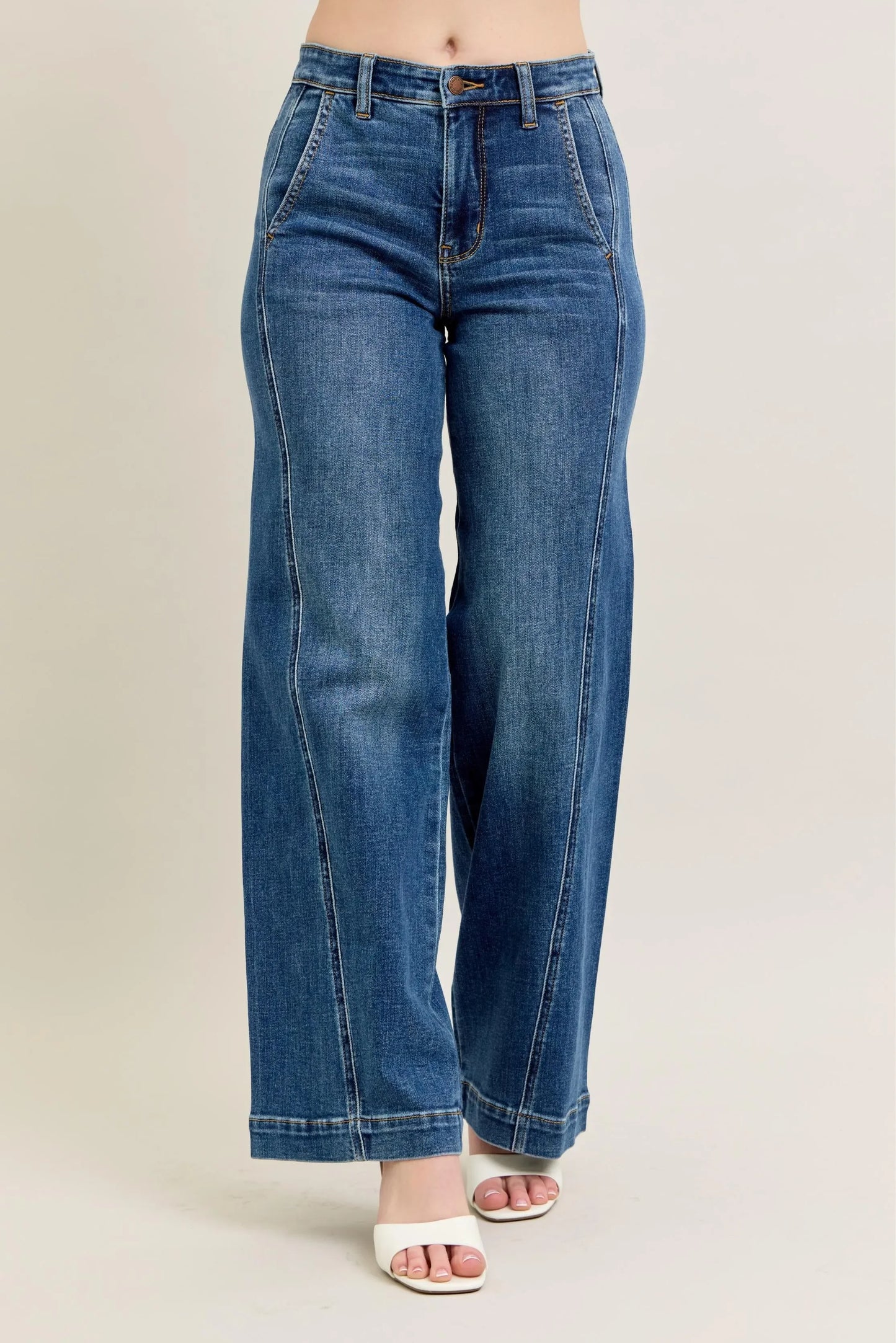 High Waist Wide Leg Jeans Plus Size - Eva's Edition