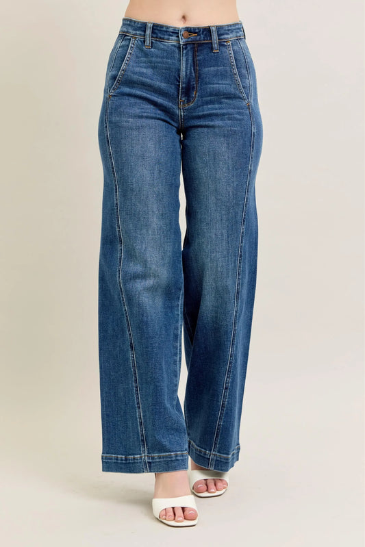 High Waist Wide Leg Jeans Plus Size - Eva's Edition