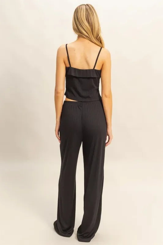 Rib Knit Cami Top and Pants Set - Eva's Edition