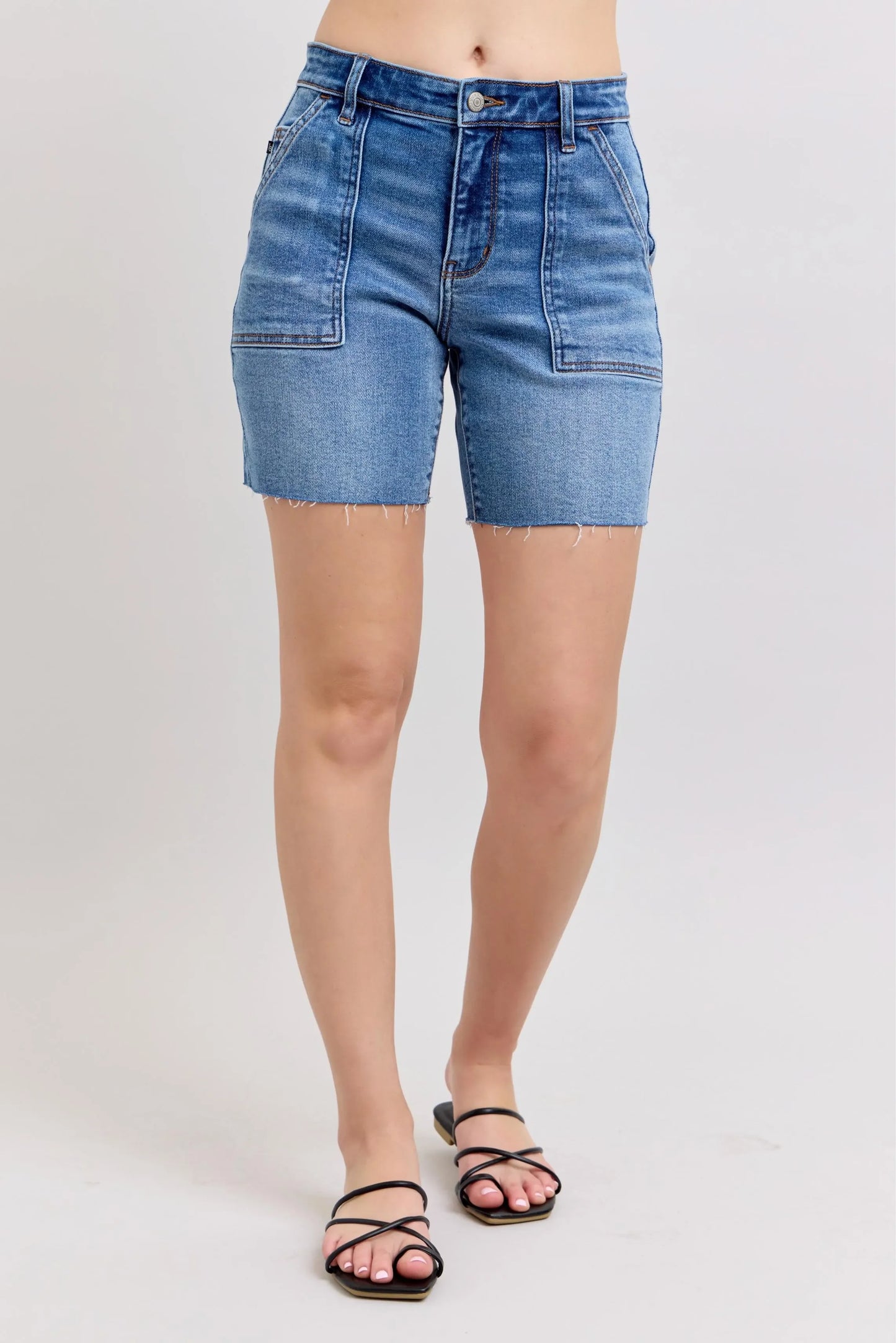 Mid Rise Bermudas Denim Shorts - Eva's Edition